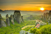 Meteora Sunset petit groupe Hot-Air Balloon Tour de Kalambaka