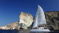 Private Catamaran Sailing in Santorini with BBQ Meal and Drinks
