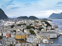 Tur i Ålesund mens du er på land: Hopp-på-hopp-av-tur med City Sightseeing Tur i Ålesund mens du er på land: Hopp-på-hopp-av-tur med City Sightseeing