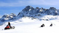 Motoneige court trajet sur les Pyrénées
