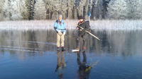 Full-Day Ice Skating Tour on Frozen Winter Lakes from Vasteras