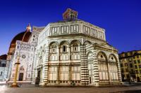 El Baptisterio y el Duomo de Florencia con vino y queso El Baptisterio y el Duomo de Florencia con vino y queso