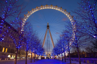 Jour de Noël à Londres Avec Un bus d'époque