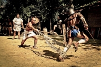Spectacle de gladiateurs de la Rome impériale et dîner
