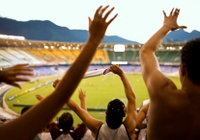 Partida de futebol no Rio de Janeiro