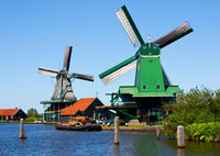 Offre combinée Amsterdam: excursion d'Une journée aux moulins à vent de Zaanse Schans, à Delft, La Haye et Madurodam