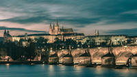 Jewish Quarter and Prague Castle at Night