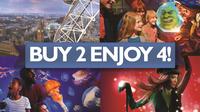 BIG London Attraction Ticket Including Madame Tussauds, SEA LIFE Aquarium, London Eye and Shrek's Adventure! London