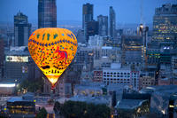 Vol en montgolfière au-dessus de Melbourne au lever du soleil