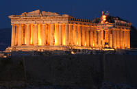 Athens Night Sightseeing Tour with Greek Dinner Show