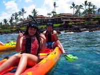 Pagaie, plongée with masque et tuba, et cours de ressac. Le tout, en Une journée sur l'île de Maui