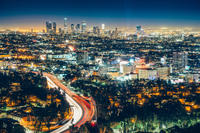 Recorrido por la ciudad de Los Ángeles por la noche Recorrido por la ciudad de Los Ángeles por la noche