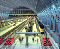 Transfert privé à l'Arrivée de l'Eurostar à la gare Saint-Pancras de Londres