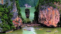 Piragüismo en Khao Phing Kan desde Phuket en lancha motora Piragüismo en Khao Phing Kan desde Phuket en lancha motora