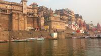 Evening Excursion: Ganga River Walking Tour with Dinner Overlooking the River in Varanasi