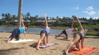 Morning Yoga Stretch At Anaehoomalu Bay