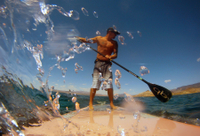 Cours de Stand Up Paddle Boarding (surfer debout with pagaie) au lac Mead