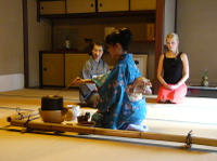 Cérémonie du thé japonais with a Maître de l '