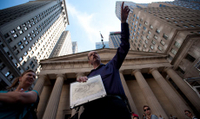Visite de New York, et la crise financière de Wall Street