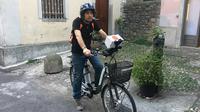 E-Bike sur le lac de Côme avec l'iPad E-Bike sur le lac de Côme avec l'iPad