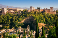 Excursion à terre à Malaga: billets coupe-ligne versez la visite de l'Alhambra et des jardins du Generalife à Grenade