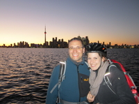 Visite en vélo des Îles de Toronto en soirée