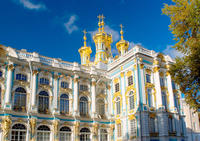 Visite privée: excursion à Pouchkine d'Une journée au départ de St Pétersbourg y compris le Palais de Catherine