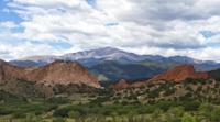Pikes Peak, Garden of the Gods and Air Force Academy from Denver