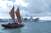 Expérience culturelle maori: sortie en voilier waka in the Port de Waitemata