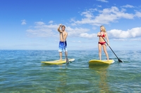 Cours de stand-up paddle et plongée with a tuba Dans la baie de Kaneohe