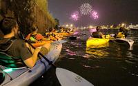 Excursion en kayak à Chicago with feux d artifice au Navy Pier