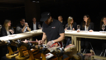 Exposição com degustação de presunto espanhol e vinho em Barcelona Exposição com degustação de presunto espanhol e vinho em Barcelona