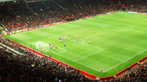 Fodboldkamp med Manchester United på Old Trafford stadion Fodboldkamp med Manchester United på Old Trafford stadion