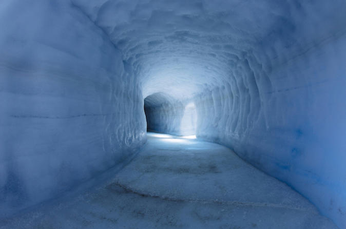 Into the glacier Ice cave, Krauma spa & Northern light hunt or midnight sun