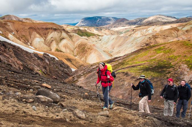 7-Day Laugavegur and Fimmvorduhals Trek in Huts from Reykjavik