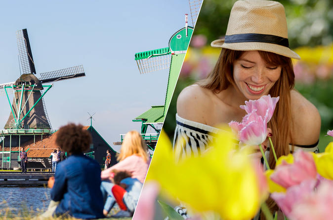 Amsterdam Super Saver: Windmills Zaanse Schans, Marken, Volendam and Keukenhof with Flowerfields
