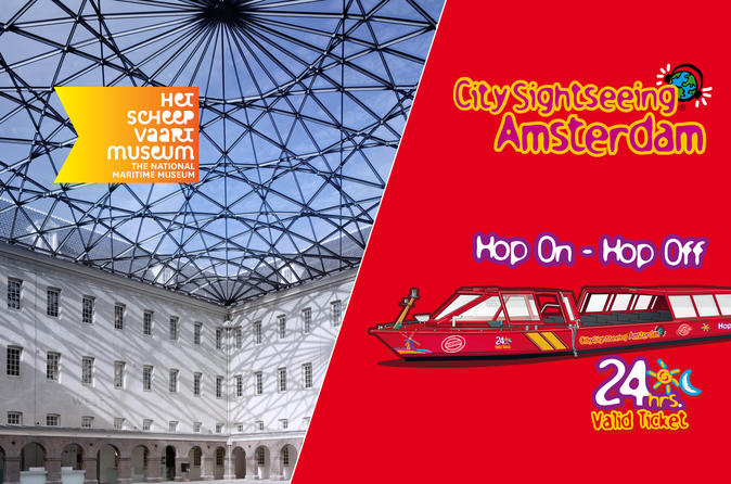 National Maritime Museum & City Sightseeing Hop-On Hop-Off Boat in Amsterdam