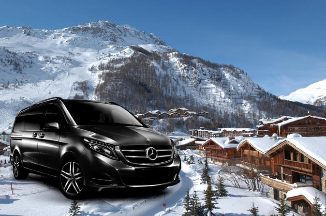 Airport Grenoble - private VIP transfer to Val-d Isere on Mercedes V-class