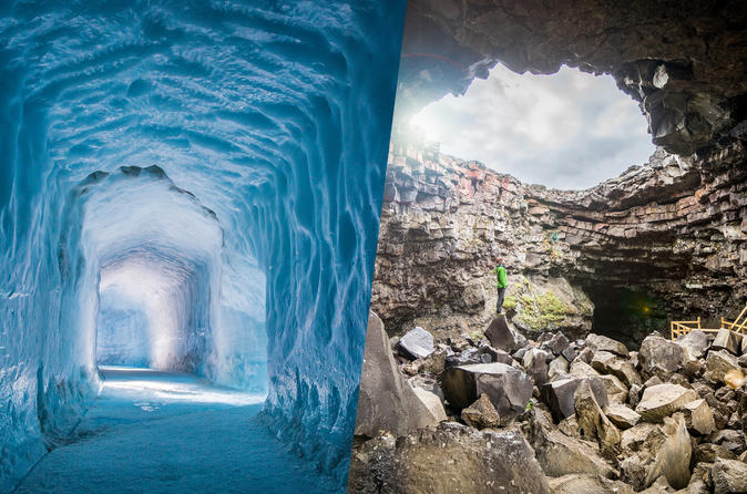 Into the Glacier Ice Cave Tour and Lava Cave Day Trip from Reykjavik with Live Guide and Touch-Screen Audio Guide