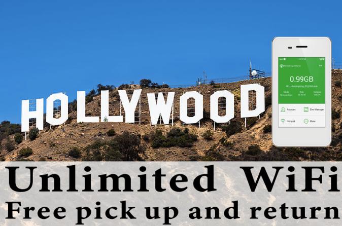 Unlimited WiFi In Hollywood USA, pick up at Los Angles Airport