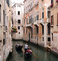 Enjoy a shared gondola ride and serenade on the Venetian waterways