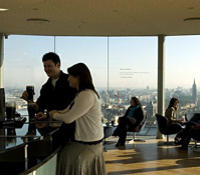 Enjoy a complimentary pint of Guinness and awesome views of Dublin at the top-floor Gravity Bar