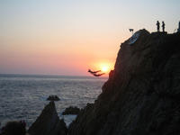 Acapulco Cliff Divers at Night