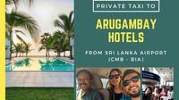 Private Taxi from Sri Lanka Airport (BIA-CMB) to Arugambay Hotels Private Car Transfers