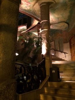 Photo of La Pedrera lobby staircase Dont get your hopes up. as you NEVER get any further than this in the lobby on this tour and you wont see an apartment in this Gaudi building! , Helene H - July 2015