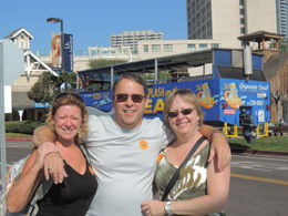 Photo of My brother, his wife and I off the Hop-on-off tour. Just getting off, to tour the city! , Greg W - December 2012