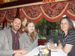 Photo of Colonial tramcar restaurant Melbourne Karen, Mike and Erin enjoying a superb lunch onboard the Colonial tramcar restaurant Melbourne in April14. , Karen G S - April 2014