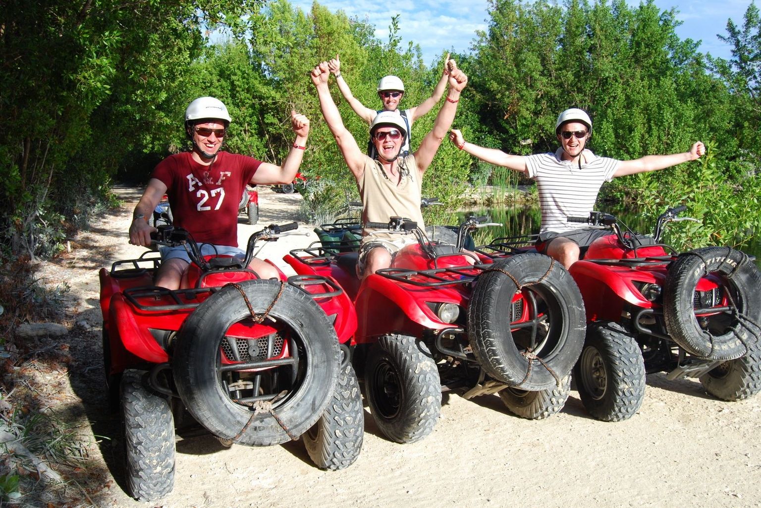 The group: ATV tour of Cancun