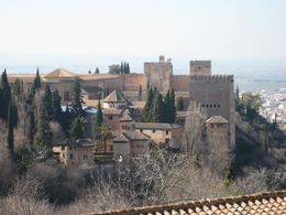 Photo of View of Alhambra from the gardens, Granada, Spain View of Alhambra from the gardens, Granada, Spain - August 2011