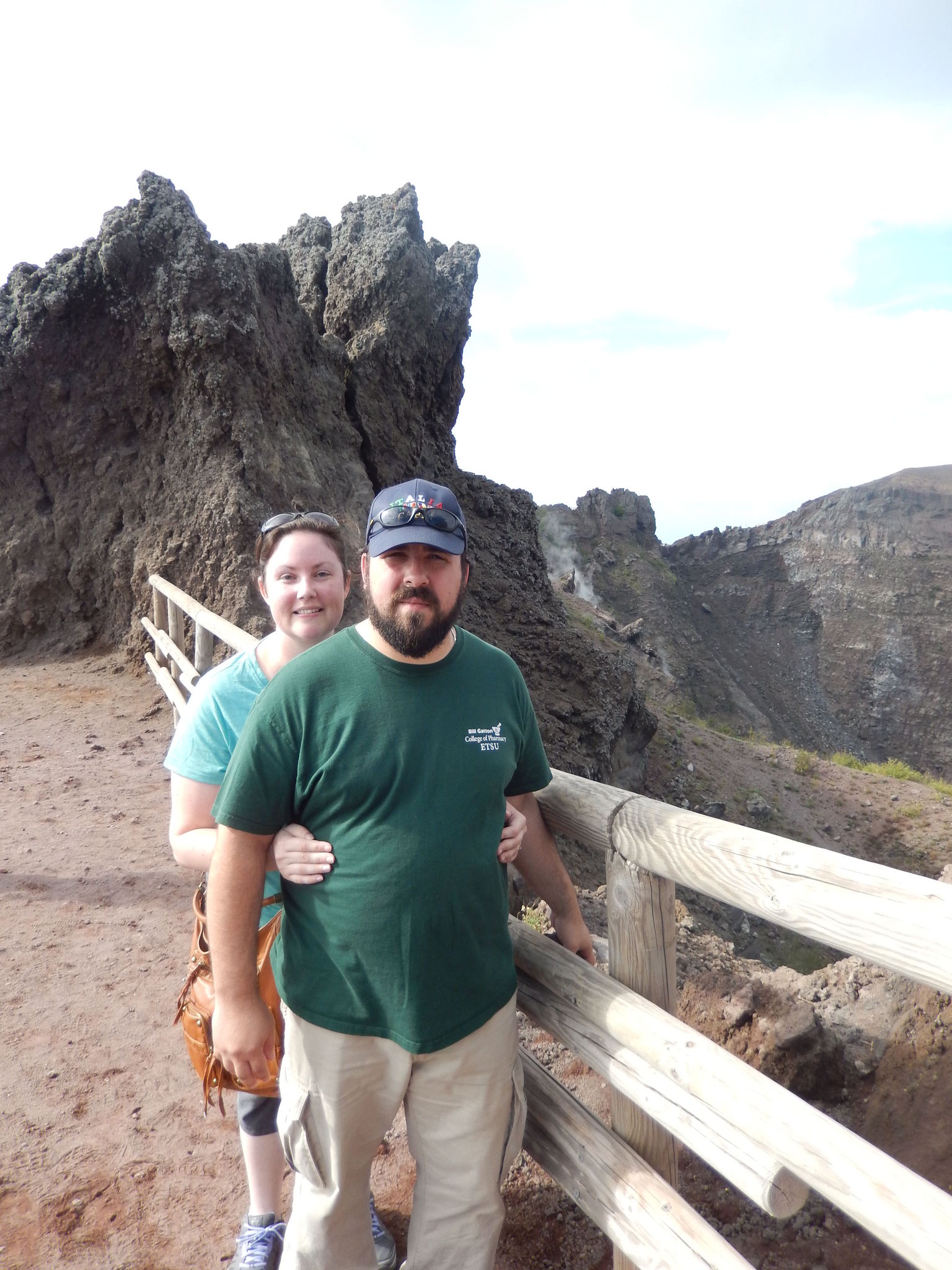 My husband and I at the top of Mt Vesuvius!